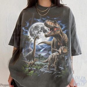 Dinosaur Graphic T-Shirt, Retro T Rex Prehistoric Dino Unisex Shirt