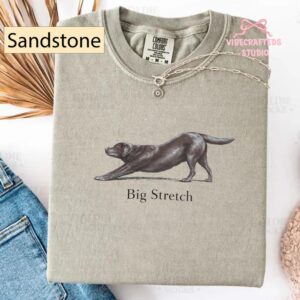 Big Stretch Chocolate Labrador Retriever Shirt, Funny Stretching Lab Dog T-Shirt, Chocolate Lab Lover Gift