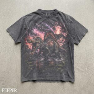 Spinosaurus Shirt, Dinosaur Graphic Tee, Volcano T Shirt, Retro Dino Shirt, Prehistoric Tee, Friend Gift