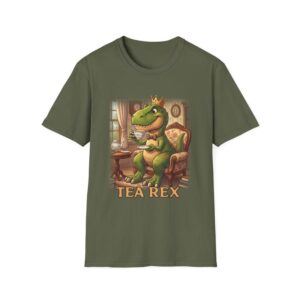 Tea Rex Shirt | Dinosaur Sipping Tea Graphic Tee