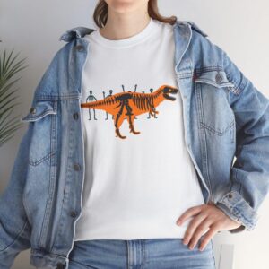Dinosaur Graphic Tee — Retro Neon T-Rex & Skeleton Shirt